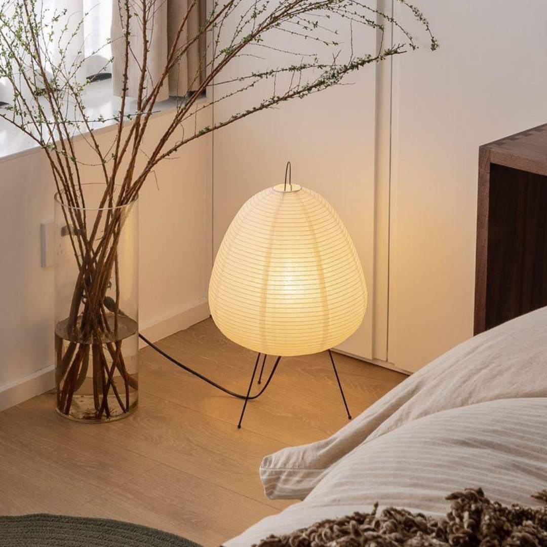 Shizuku - Japanse Vloerlamp van Rijstpapier | Minimalistische Staande Lamp met Warme Sfeerverlichting