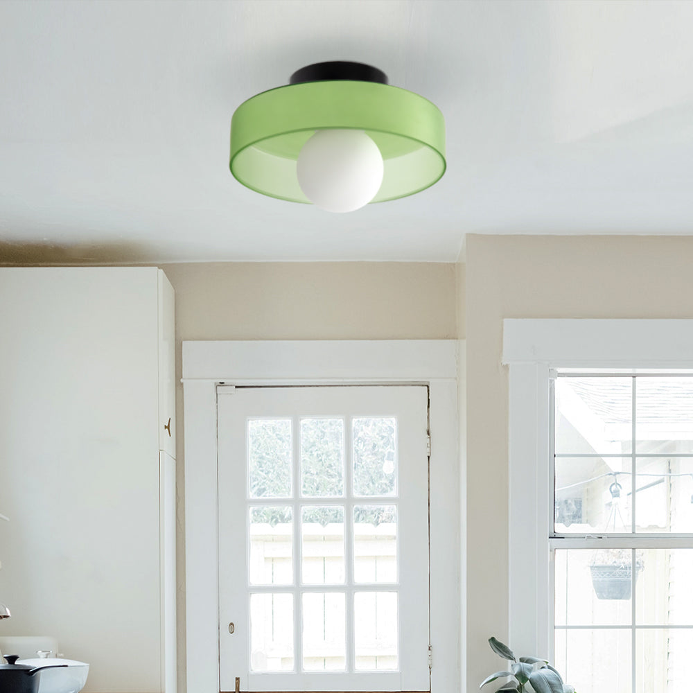 Moderne Ronde Plafondlamp van Glas – Stijlvolle Verlichting voor Keuken & Woonruimte