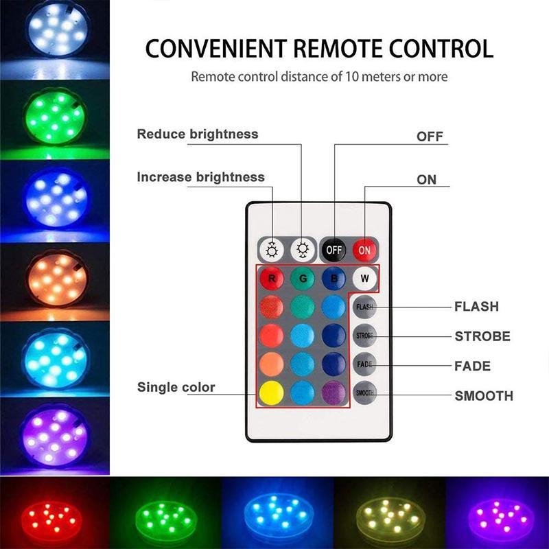 Waterdichte LED Lichtjes Met Afstandsbediening | RGB Zuignap Decoratie