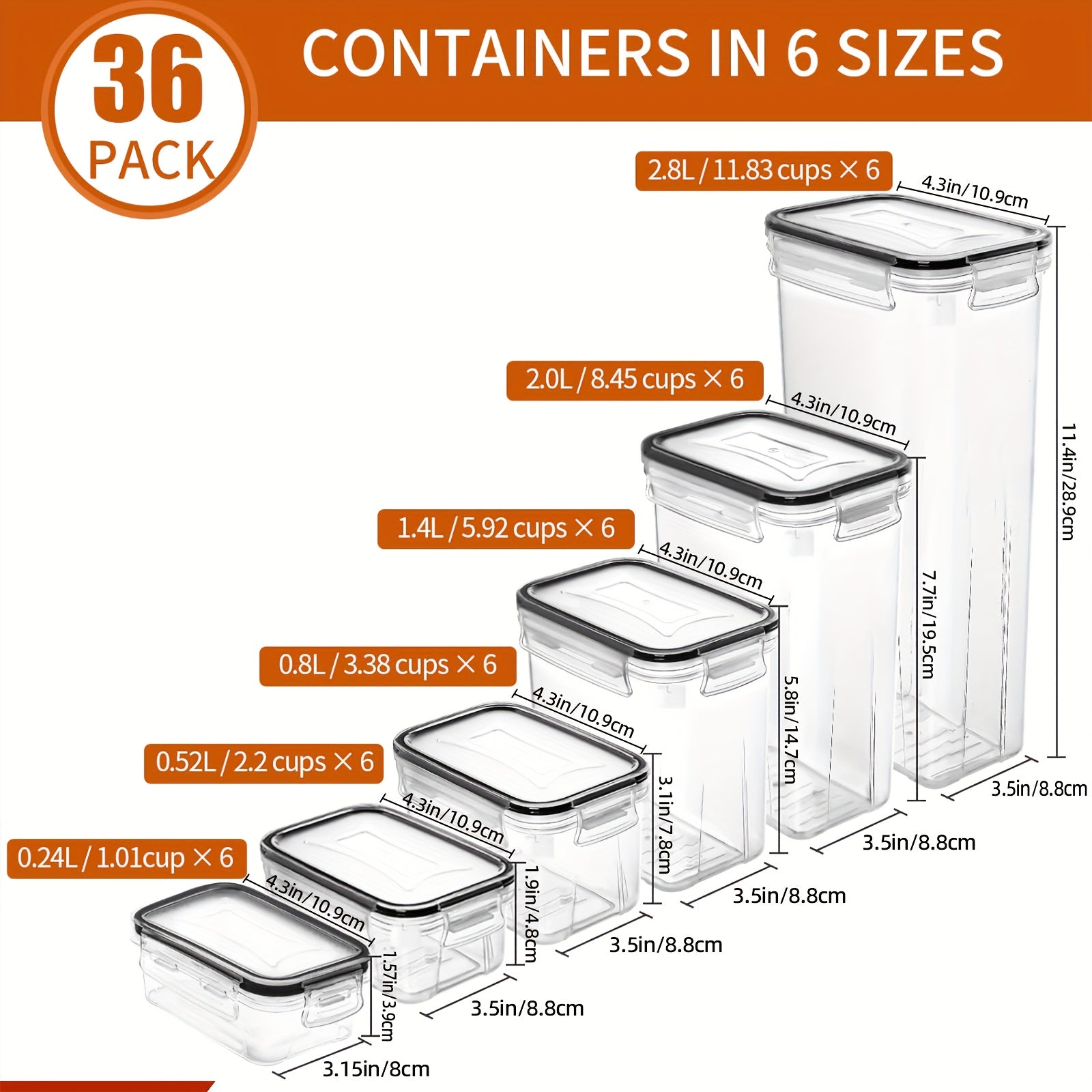 Luchtdichte Voedselcontainers (36-delig) Met Labels Voor Een Perfect Georganiseerde Keuken