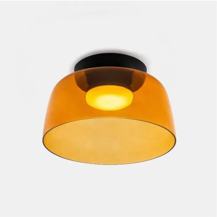 Plafondlamp met Glas in Middeleeuws Scandinavisch Design – LED Verlichting