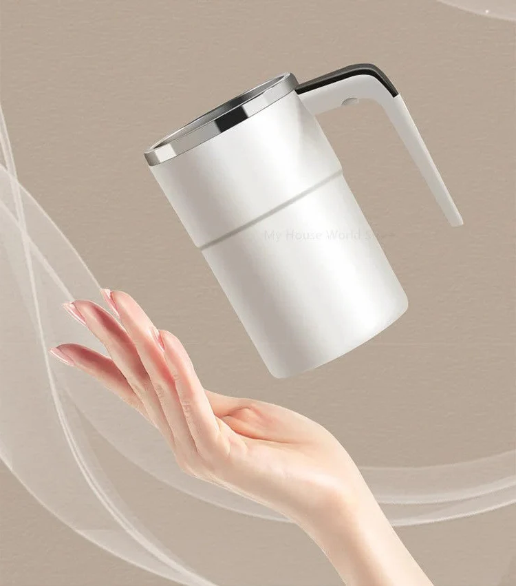 Oplaadbare Zelfroerende Koffiemok | RVS Elektrische Mixer Voor Perfecte Dranken