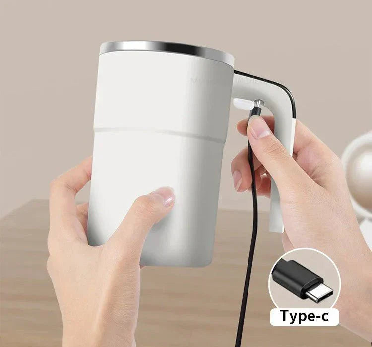 Oplaadbare Zelfroerende Koffiemok | RVS Elektrische Mixer Voor Perfecte Dranken