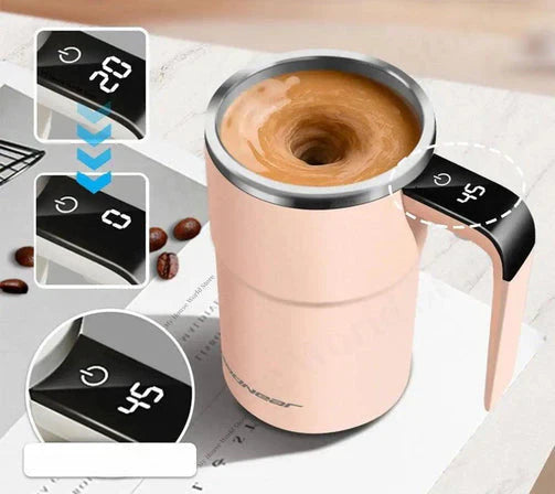 Oplaadbare Zelfroerende Koffiemok | RVS Elektrische Mixer Voor Perfecte Dranken