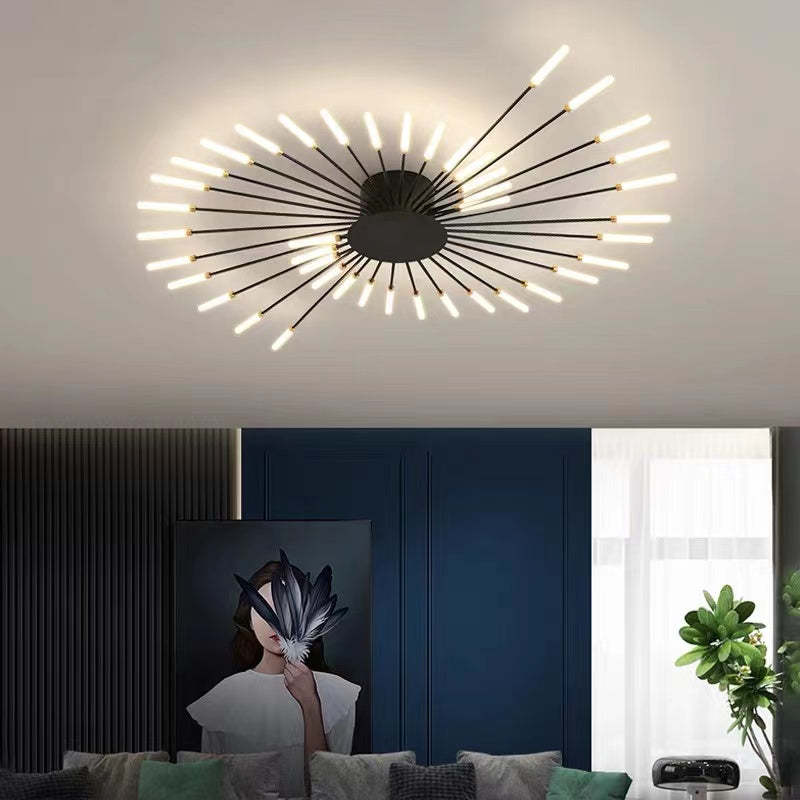Vuurwerk Plafondlamp – Moderne LED Kroonluchter met Scandinavisch Design voor Woonkamer, Slaapkamer & Kinderkamer