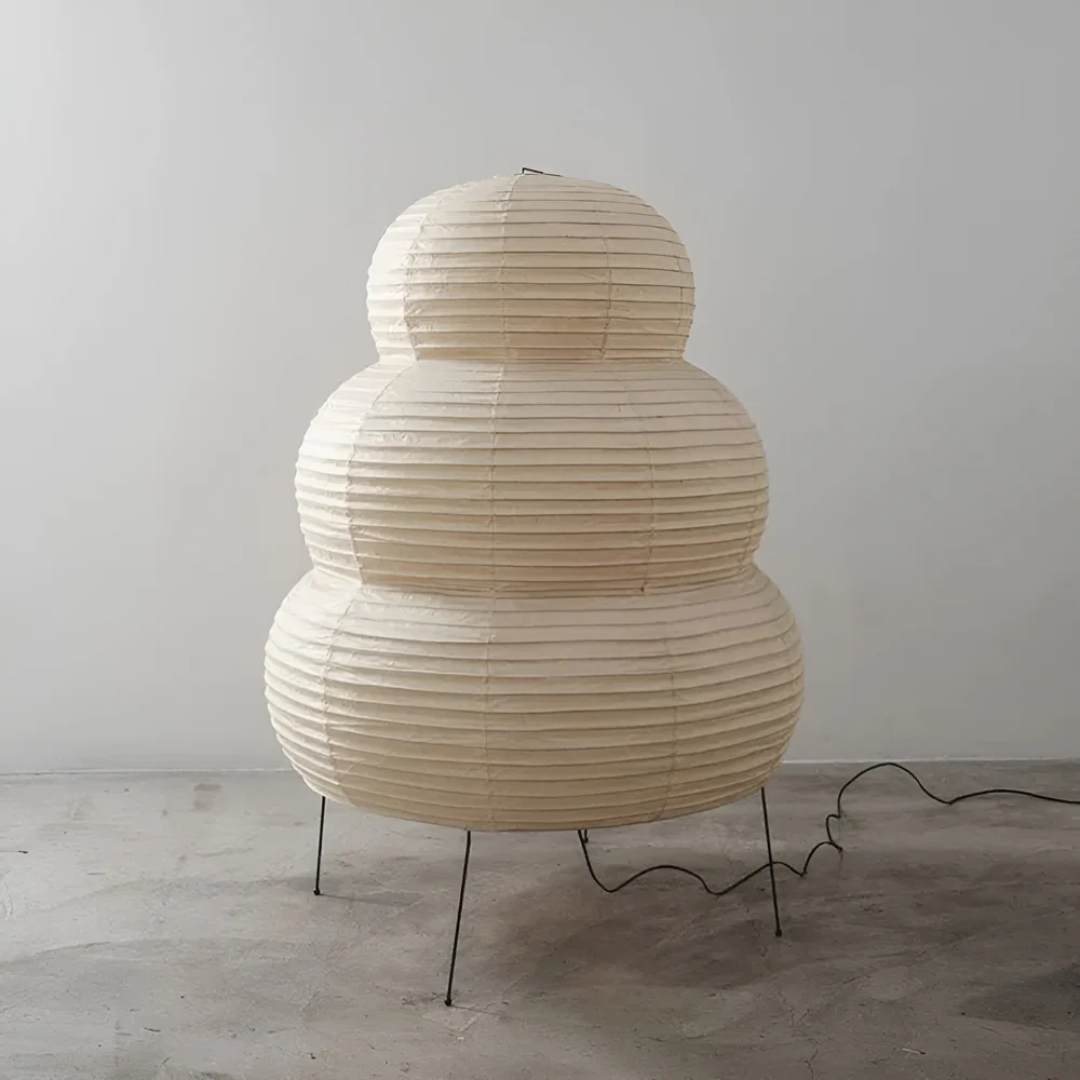 Zenko - Japanse Staande Lamp van Rijstpapier | Minimalistische Vloerlamp met Warme Sfeerverlichting
