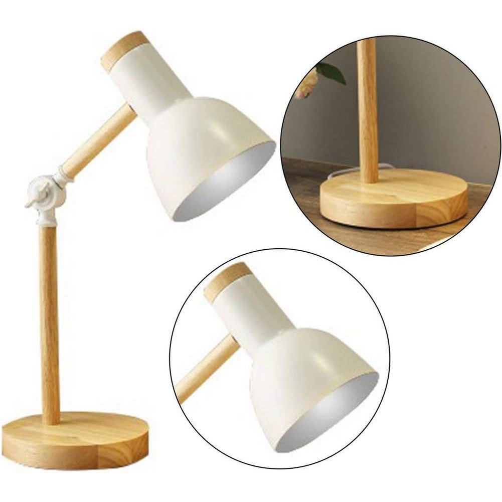 Verstelbare Scandinavische Tafellamp van Hout - Kleurrijk & Verstelbaar Design