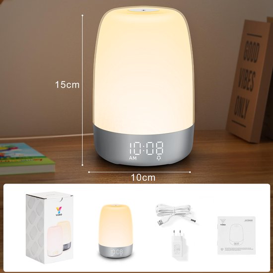 Aurora Wake-Up Light – Zonsopgang Wekker Met Zonsondergang & USB-C Oplaadbaar