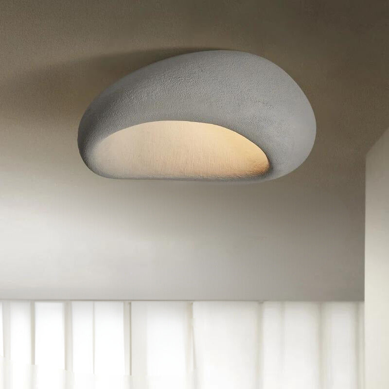 Wabi-Sabi Plafondlamp – Minimalistische Plafondlamp van Synthetische Hars | Zen Stijl & Warm LED Licht