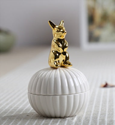 Decoratieve Opbergpot Met Dierenbeeld Voor Een Stijlvol Interieur