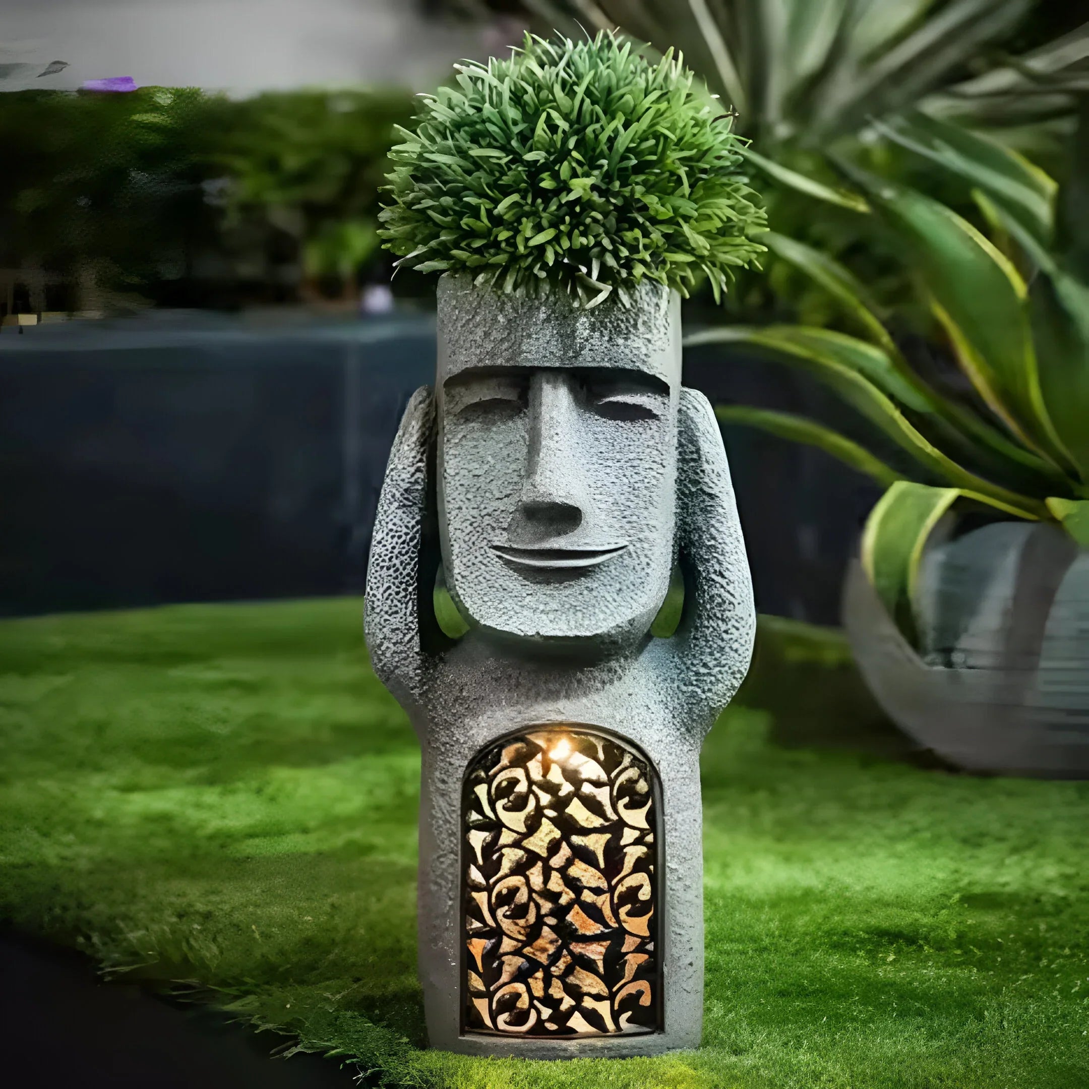 Solar LED Gezicht Bloempot | Decoratief & Sfeervol