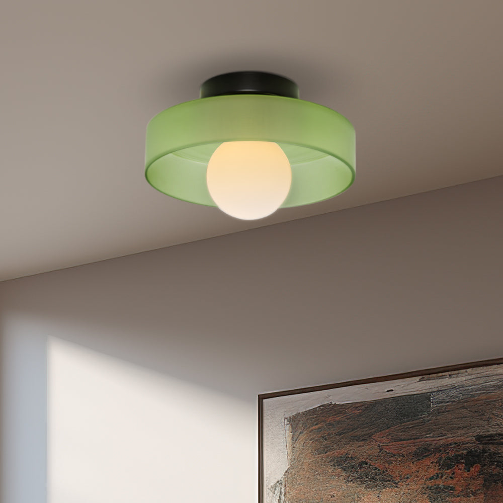 Moderne Ronde Plafondlamp van Glas – Stijlvolle Verlichting voor Keuken & Woonruimte