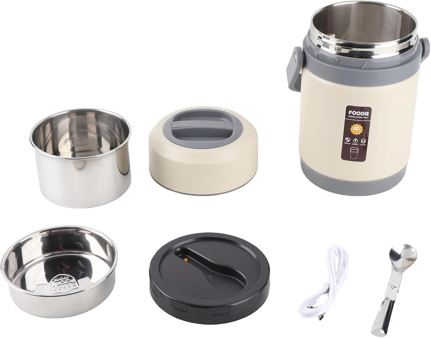USB Verwarmde Lunchbox | 304 RVS – Warm Eten Onderweg