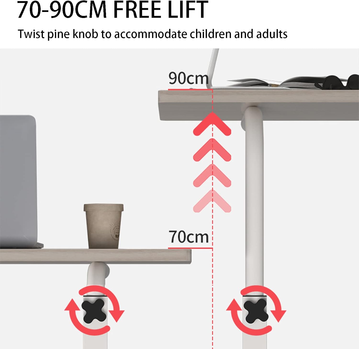 FlexDesk – Verstelbare & Verrijdbare Laptoptafel Voor Bed, Bank en Kantoor
