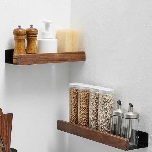 Houten Badkamerplank Zonder Boren – Stijlvolle Opberger Voor Badkameraccessoires