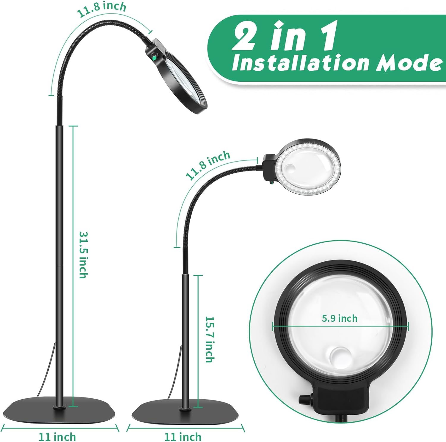 LED Vergrootglas – Handsfree Leeslamp Voor Boeken, Handwerk & Hobby’s