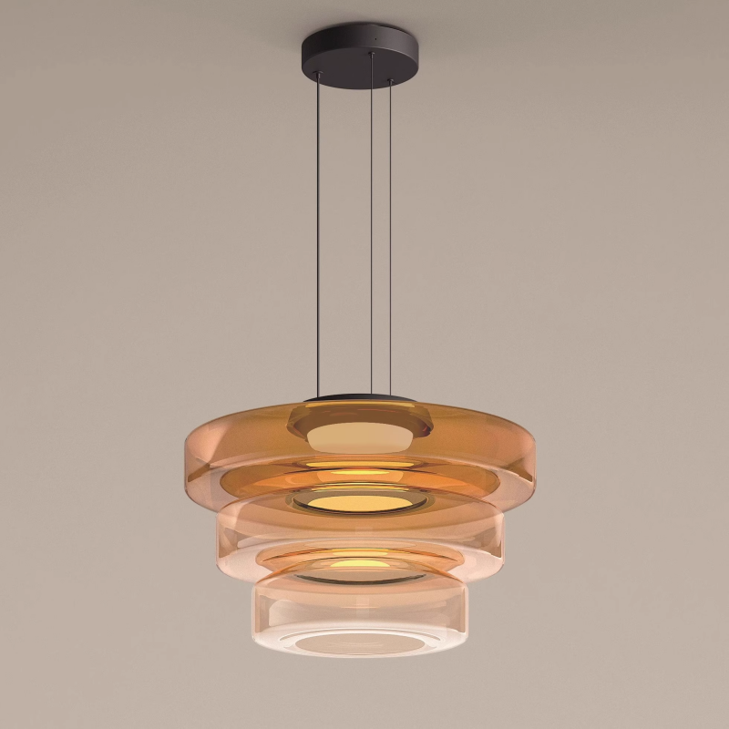 BauhausGlow - Glazen Hanglamp In Bauhaus-Stijl Met Warm Licht & Moderne Vormgeving