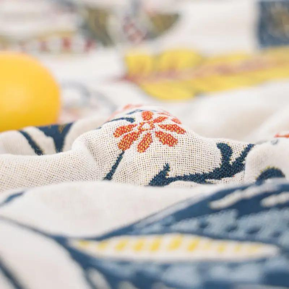 Omkeerbare Bloemdeken Van 100% Katoen Voor Bank, Bed Of Decoratie