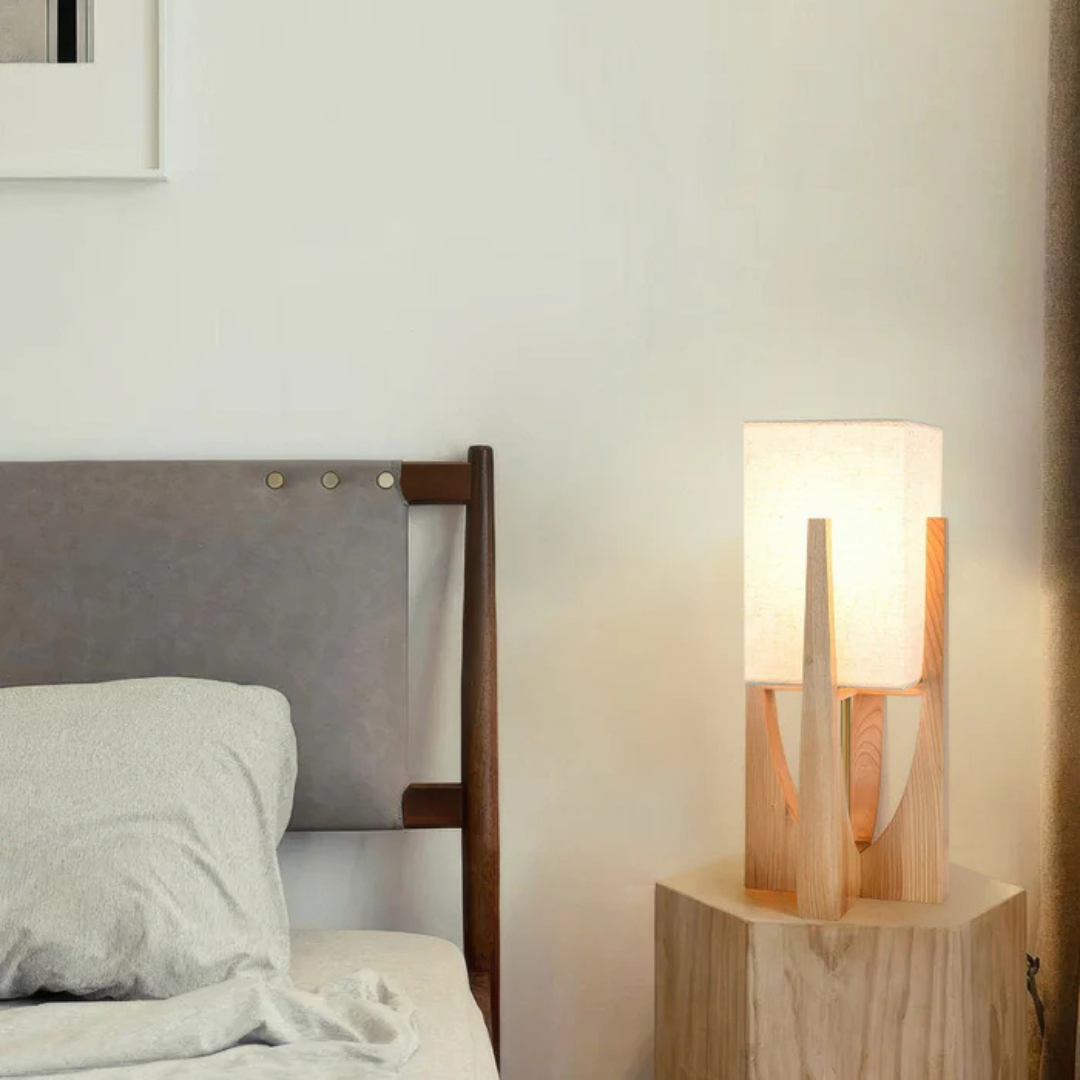 Hikari - Japanse Stijl Vloerlamp | Massief Houten Staande Lamp met Sfeerverlichting
