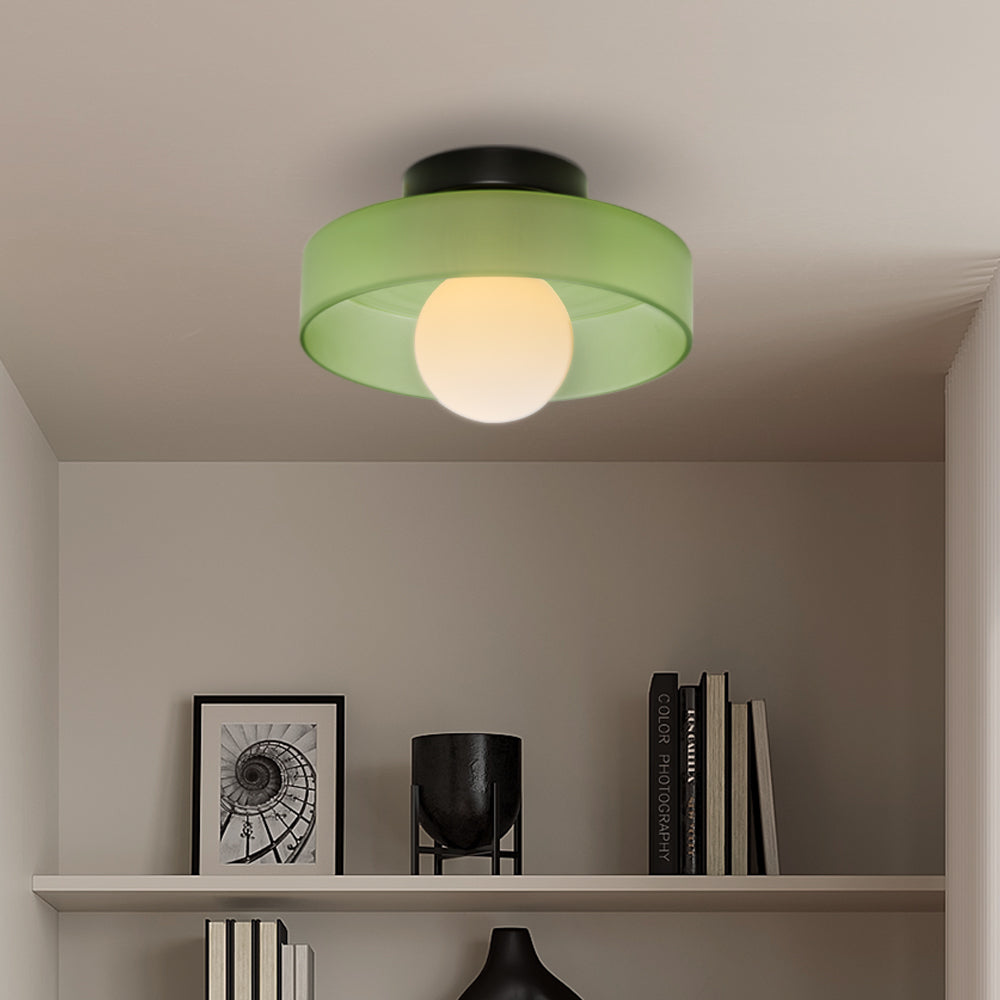 Moderne Ronde Plafondlamp van Glas – Stijlvolle Verlichting voor Keuken & Woonruimte