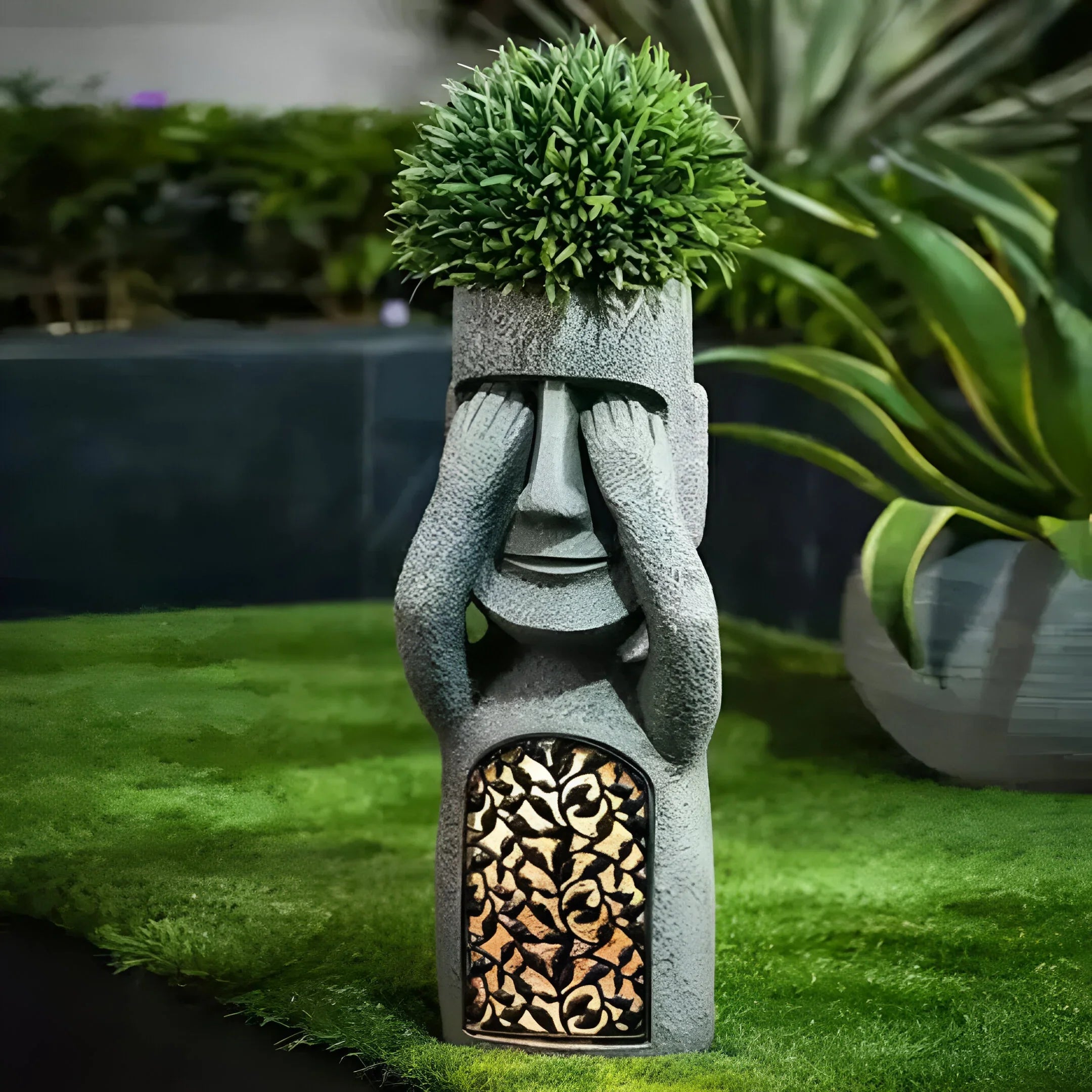 Solar LED Gezicht Bloempot | Decoratief & Sfeervol