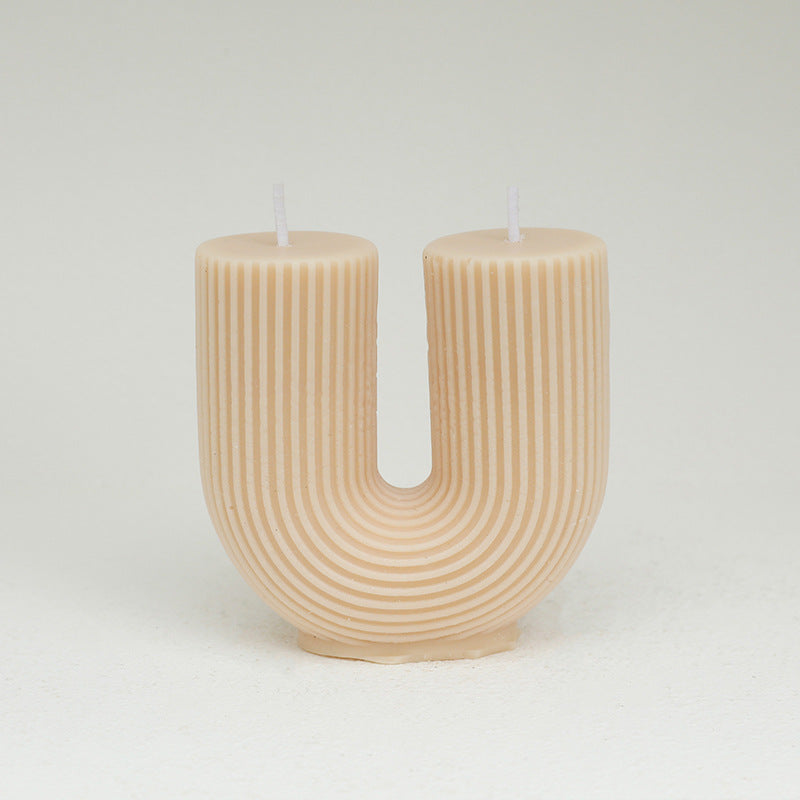 U-Vormige Design Geurkaars Voor Warme En Moderne Sfeer