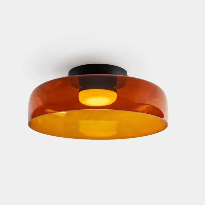 Plafondlamp met Glas in Middeleeuws Scandinavisch Design – LED Verlichting