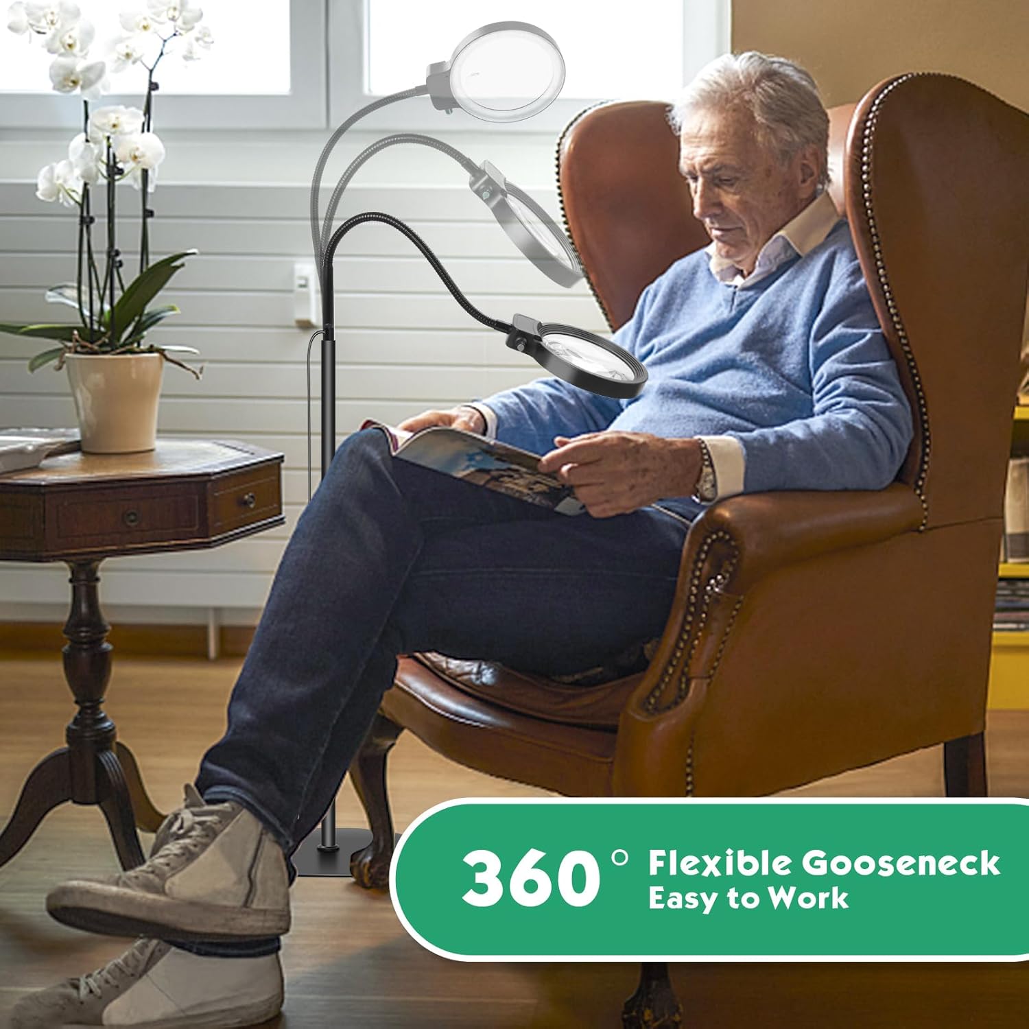 LED Vergrootglas – Handsfree Leeslamp Voor Boeken, Handwerk & Hobby’s