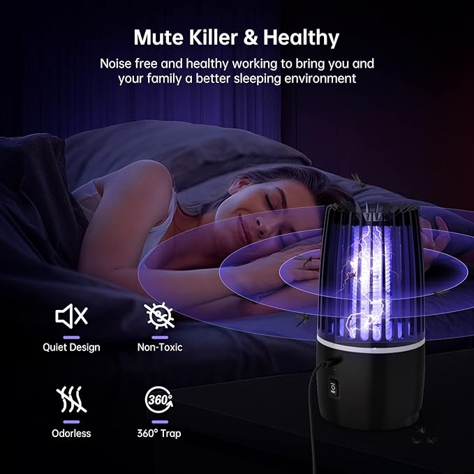 Elektrische Insectenlamp voor Binnen, Tuin of Camping | UV Muggenlamp Zonder Chemicaliën