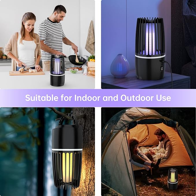 Elektrische Insectenlamp voor Binnen, Tuin of Camping | UV Muggenlamp Zonder Chemicaliën
