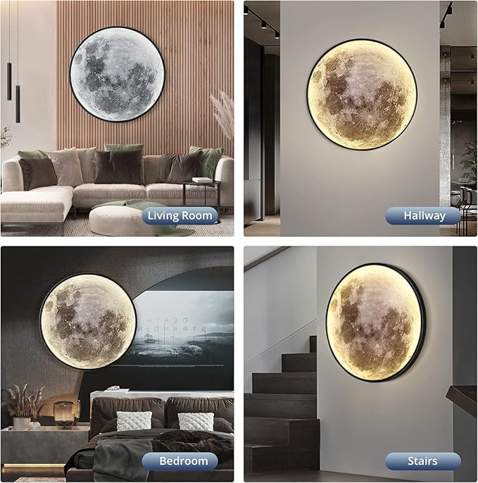 LunaGlow Wandlamp - Breng Magie In Je Kamer met Deze Verlichte Maanlamp