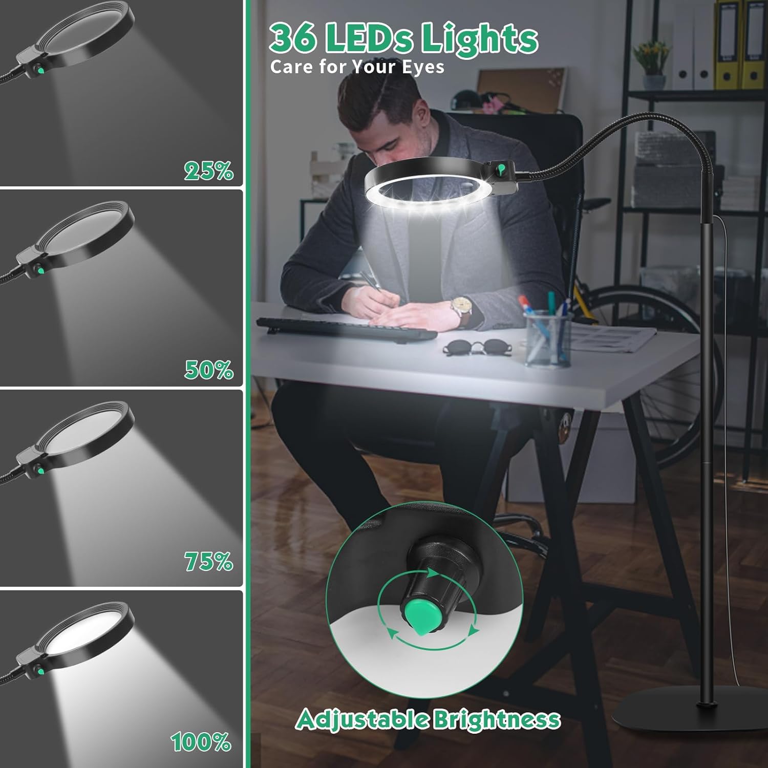 LED Vergrootglas – Handsfree Leeslamp Voor Boeken, Handwerk & Hobby’s