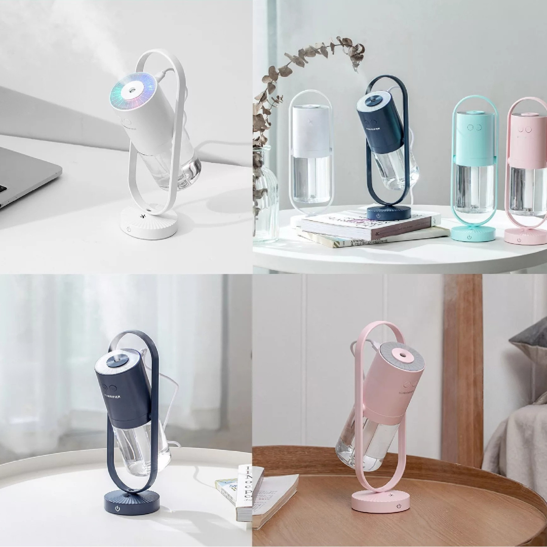 Cool Mist LED Humidifier – Ultrasone Luchtbevochtiger en Ionische Luchtzuiveraar met Nachtlampje