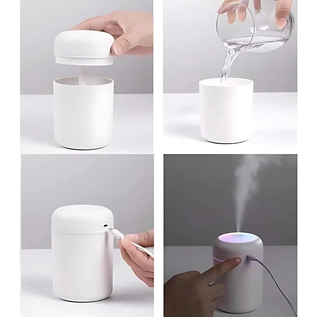 Luchtzuiveraar en Luchtbevochtiger met Aroma Diffuser