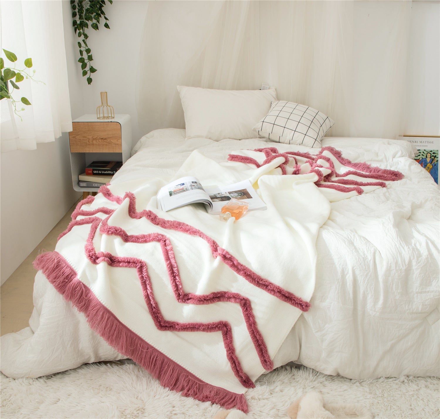 Zachte Sofa Plaid Met Franjes Voor Een Warme & Stijlvolle Woonkamer