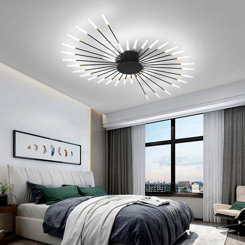 Vuurwerk Plafondlamp – Moderne LED Kroonluchter met Scandinavisch Design voor Woonkamer, Slaapkamer & Kinderkamer