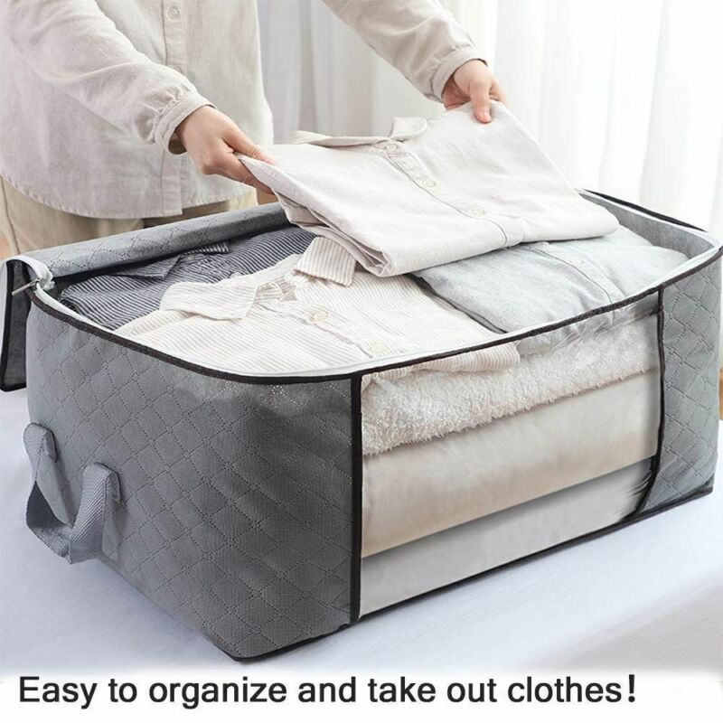 Opvouwbare Opbergzak Met Rits Voor Kleding, Dekens & Beddengoed