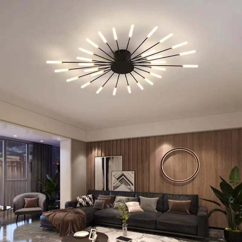 Vuurwerk Plafondlamp – Moderne LED Kroonluchter met Scandinavisch Design voor Woonkamer, Slaapkamer & Kinderkamer