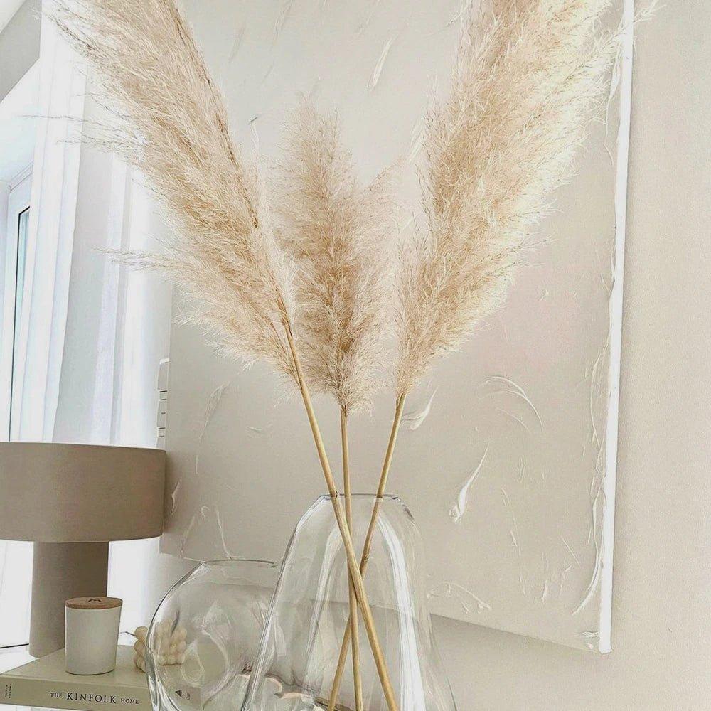 80 cm Pampas Pluimen Boeket – Natuurlijk & Fluffy Voor Boho Interieur