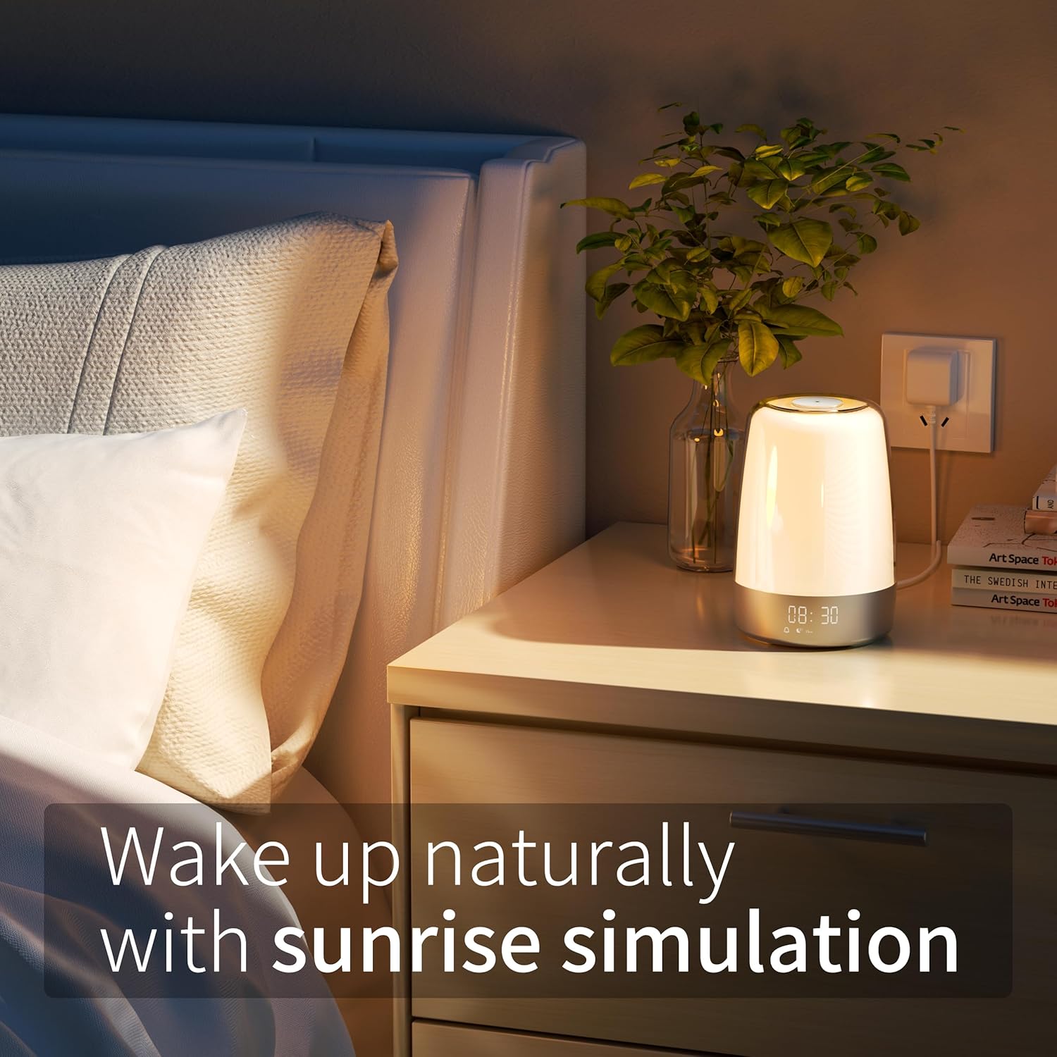 Aurora Wake-Up Light – Zonsopgang Wekker Met Zonsondergang & USB-C Oplaadbaar