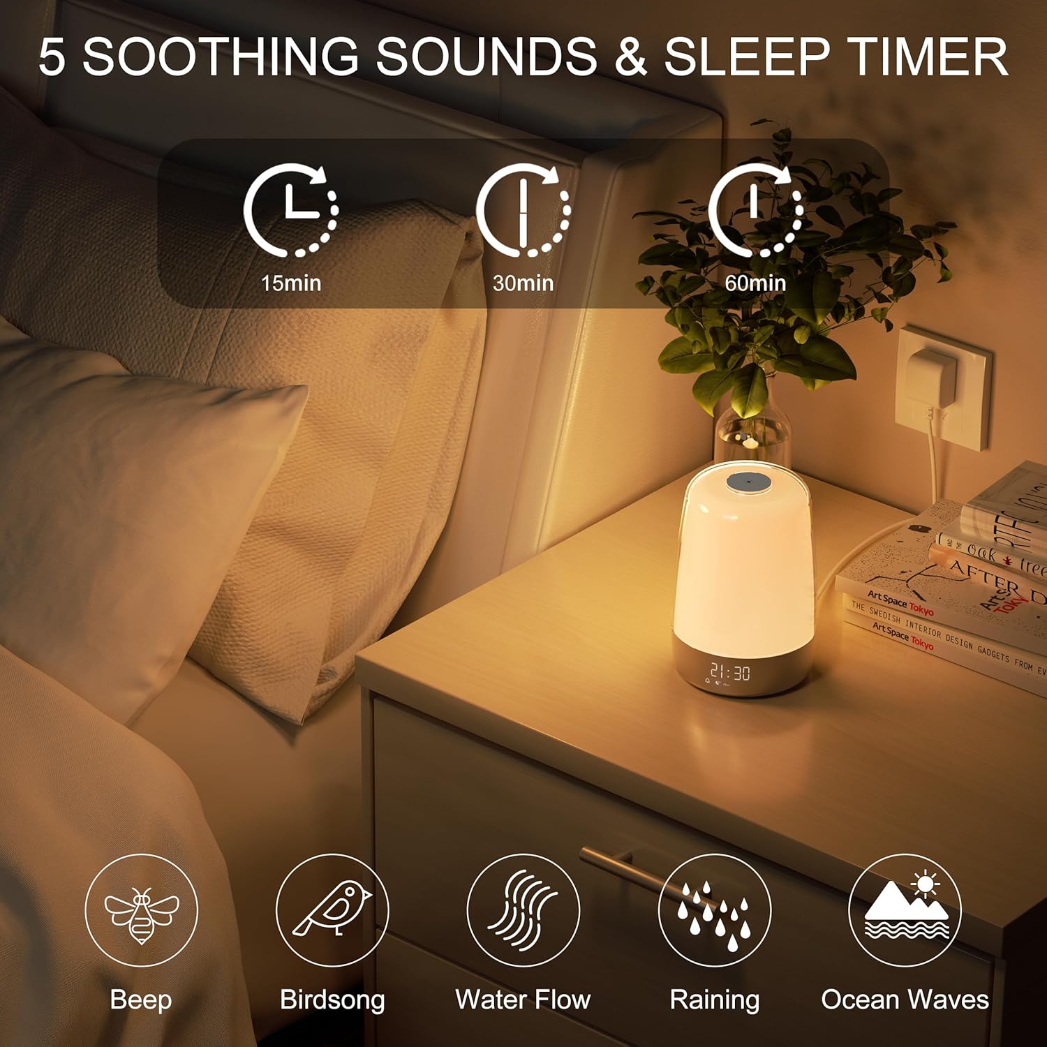 Aurora Wake-Up Light – Zonsopgang Wekker Met Zonsondergang & USB-C Oplaadbaar