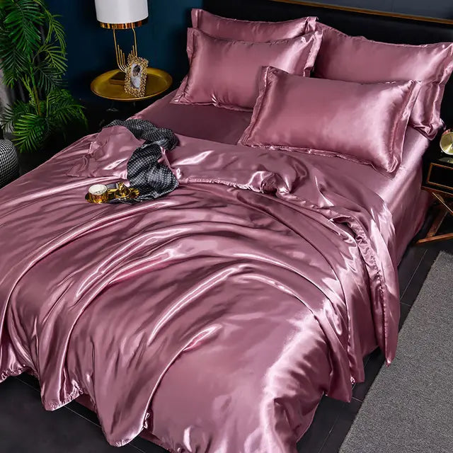 Luxe Satijnen Dekbedovertrek (Uni-Kleur) – Zijdezacht & Kleurvast
