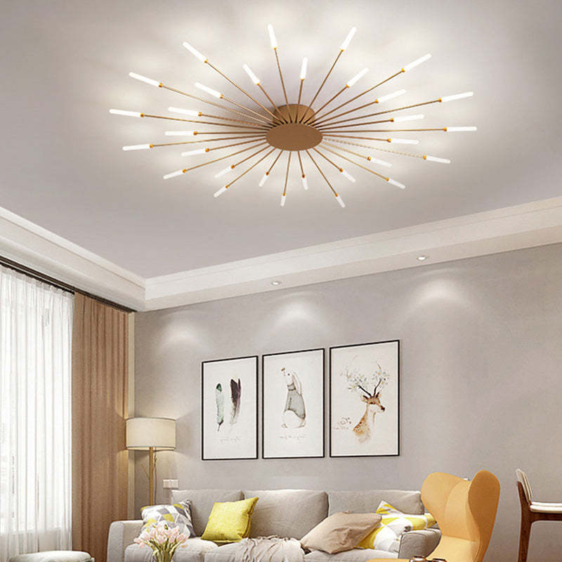 Vuurwerk Plafondlamp – Moderne LED Kroonluchter met Scandinavisch Design voor Woonkamer, Slaapkamer & Kinderkamer