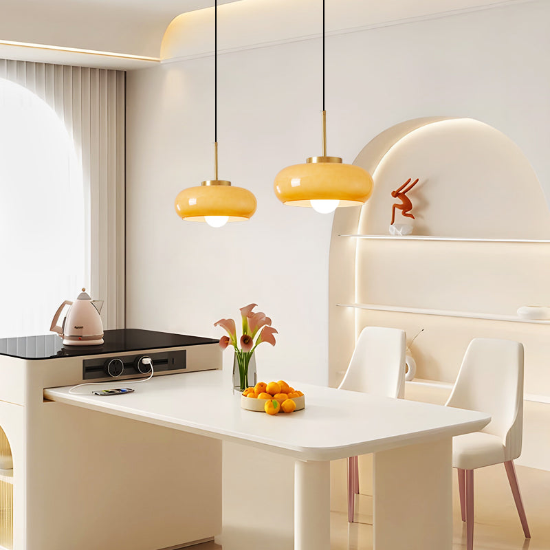 Hailie Brood Glazen Moderne Hanglamp | Dimbaar | E27 LED