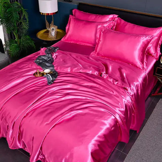 Luxe Satijnen Dekbedovertrek (Uni-Kleur) – Zijdezacht & Kleurvast