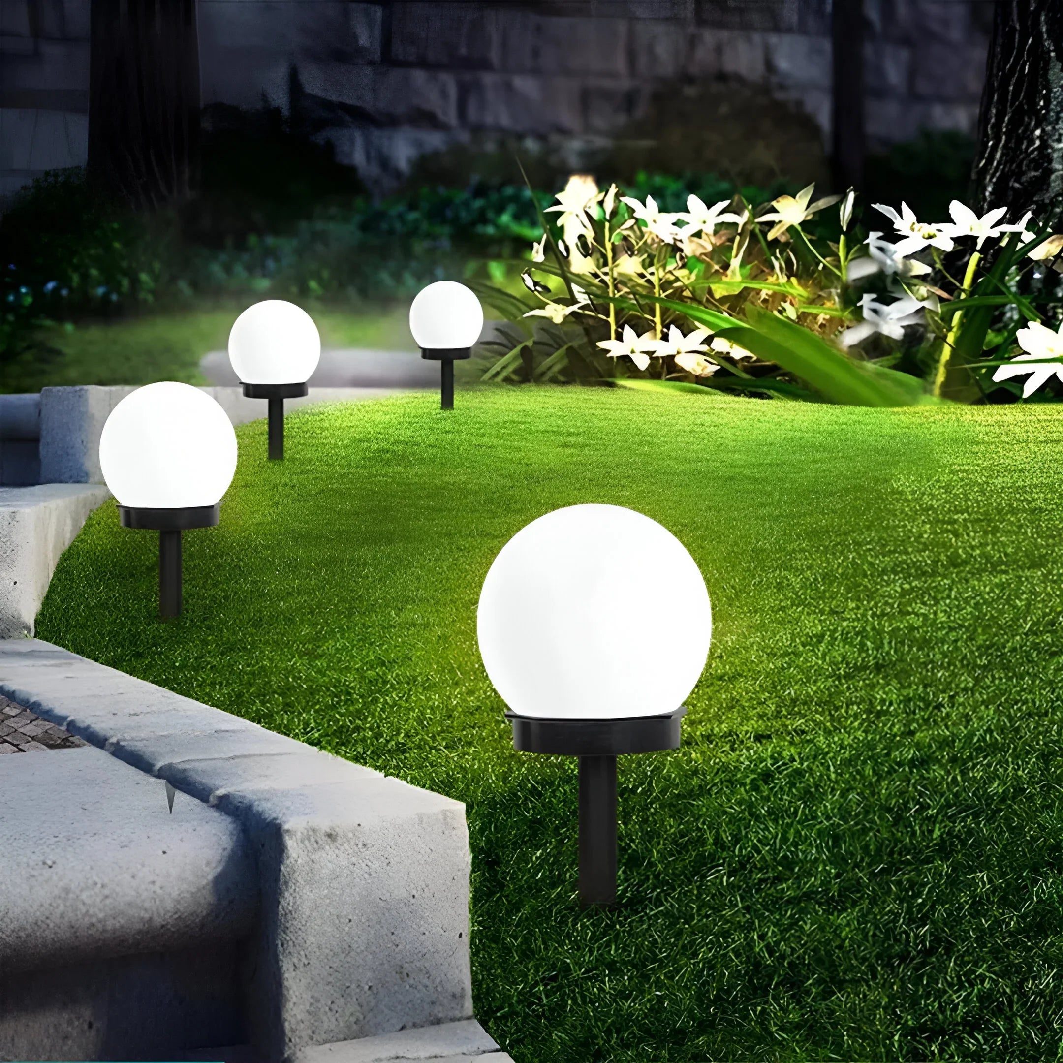 Set van 3 Solar Tuinpaallampen | Waterdicht & Sfeervol
