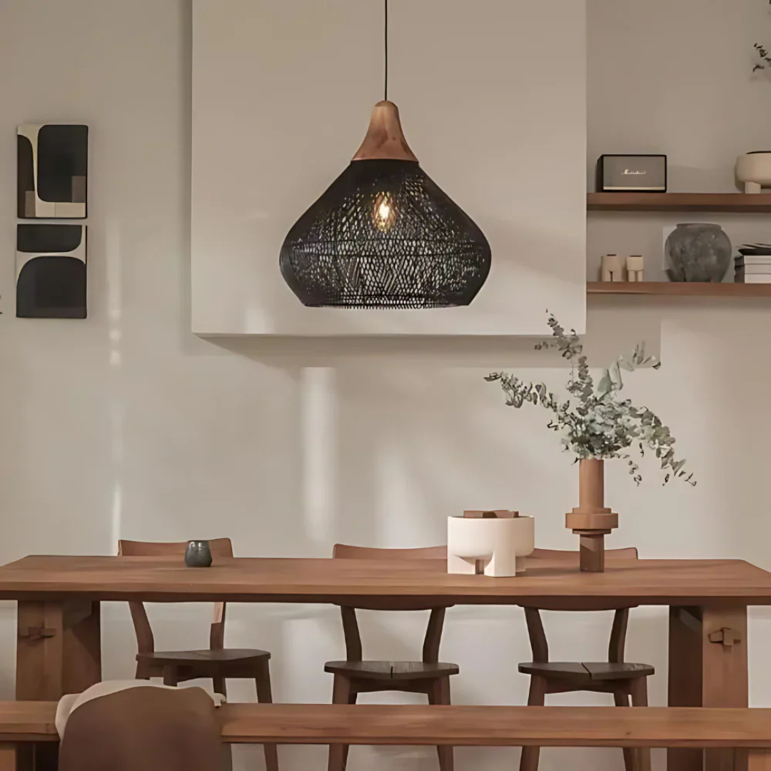 Boho Rieten Hanglamp – Sfeervol & Natuurlijk Voor Elk Interieur