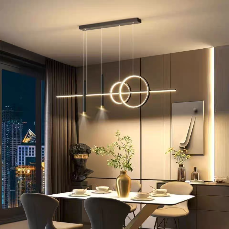 LuxRing – Moderne Hanglamp met 2 Ringen voor Eettafel & Woonkamer