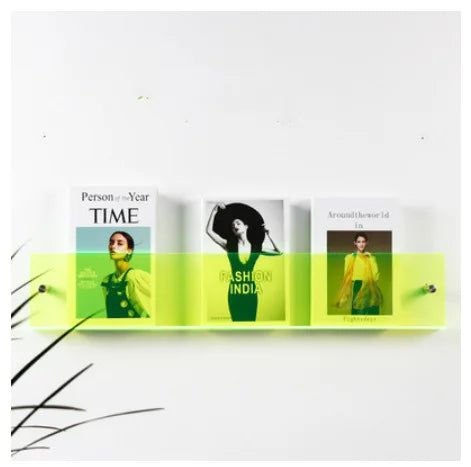 Transparante Acryl Wandplank Voor Tijdschriften & Stijlvolle Opbergruimte