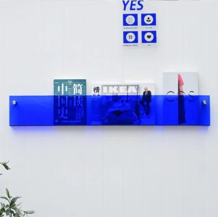 Transparante Acryl Wandplank Voor Tijdschriften & Stijlvolle Opbergruimte